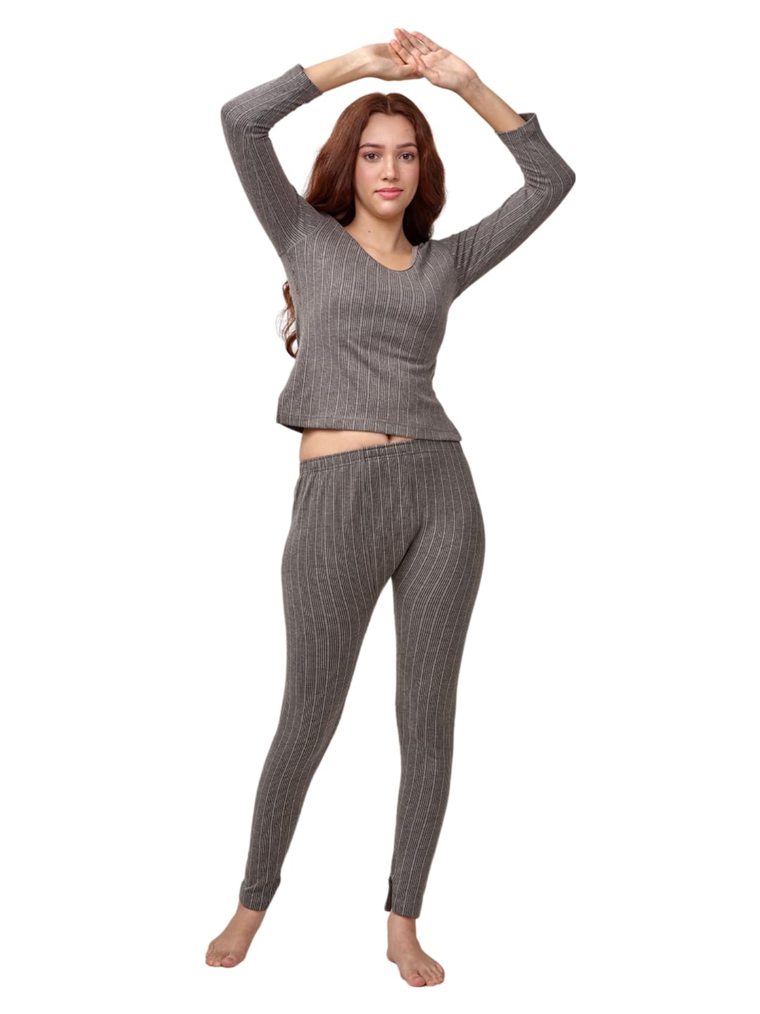 Lux Inferno Ladies Thermal Top and Lower Set - Grey