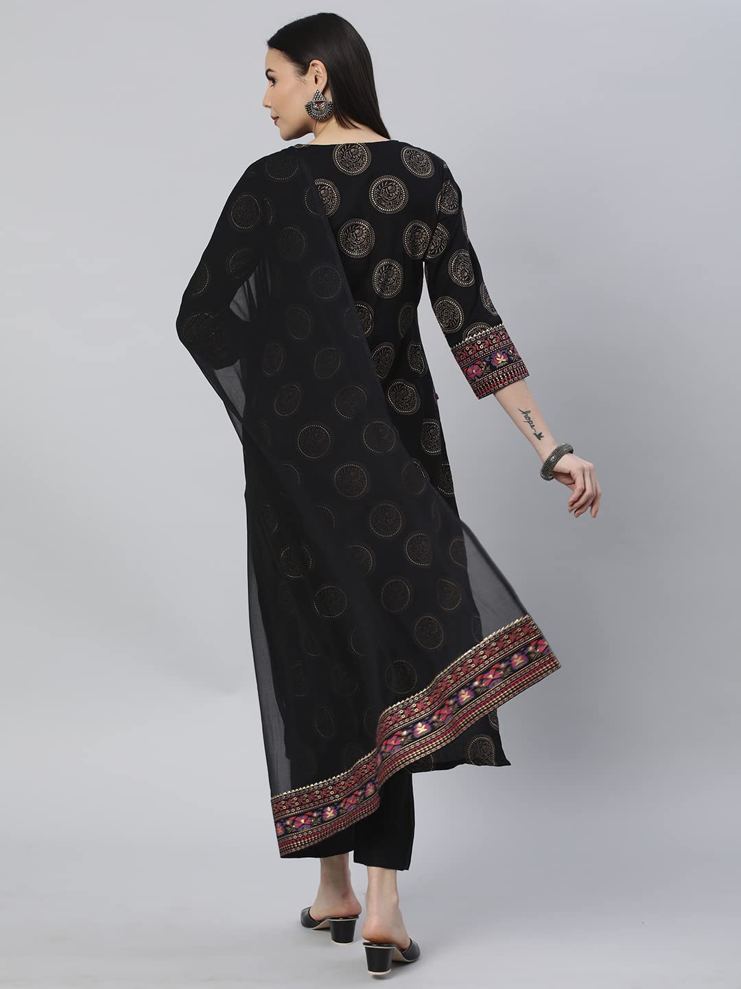 GoSriKi Women's Cotton Blend Printed Kurta - Image 2