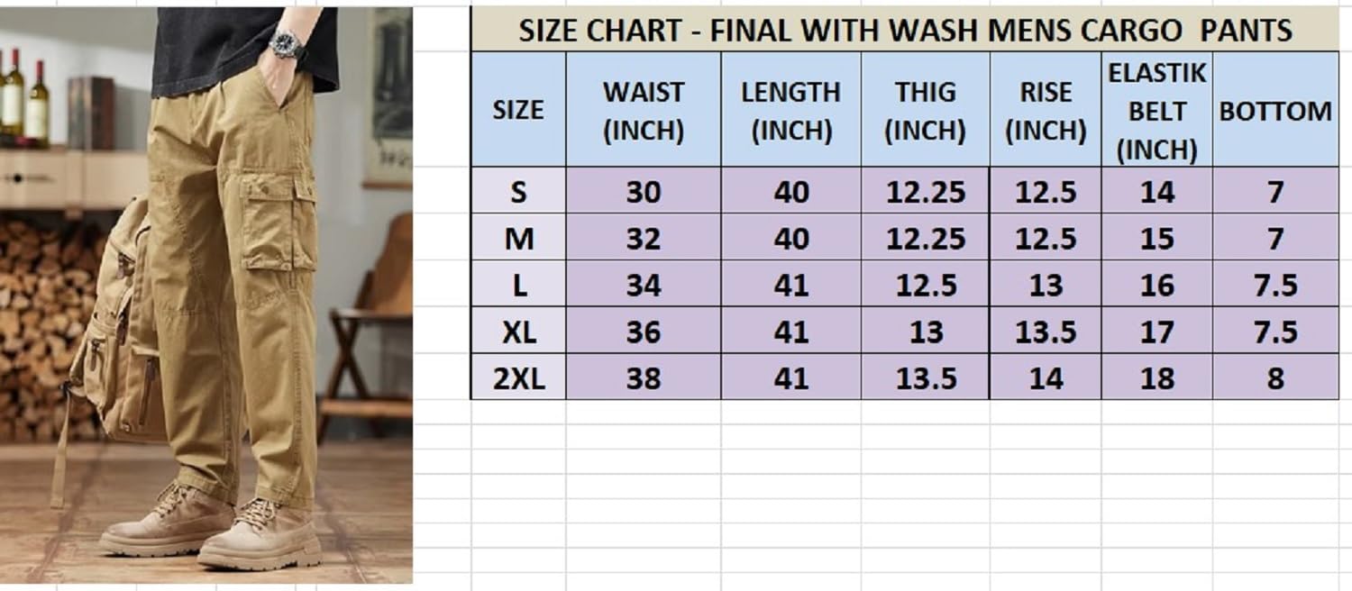 Lymio Men Cargo Pants - Green - Image 5