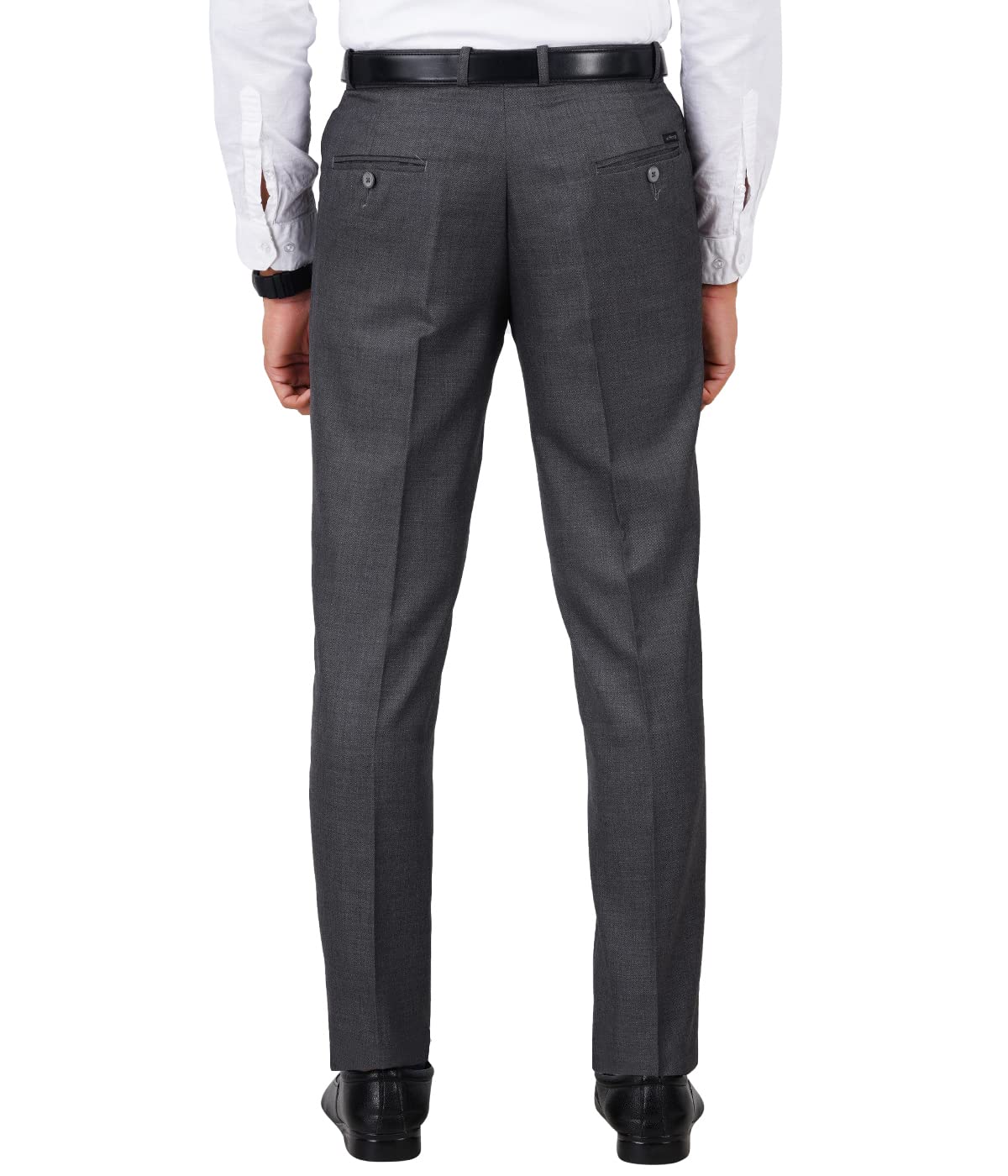 McHenry Men's Dark Grey Formal Trousers - Image 5