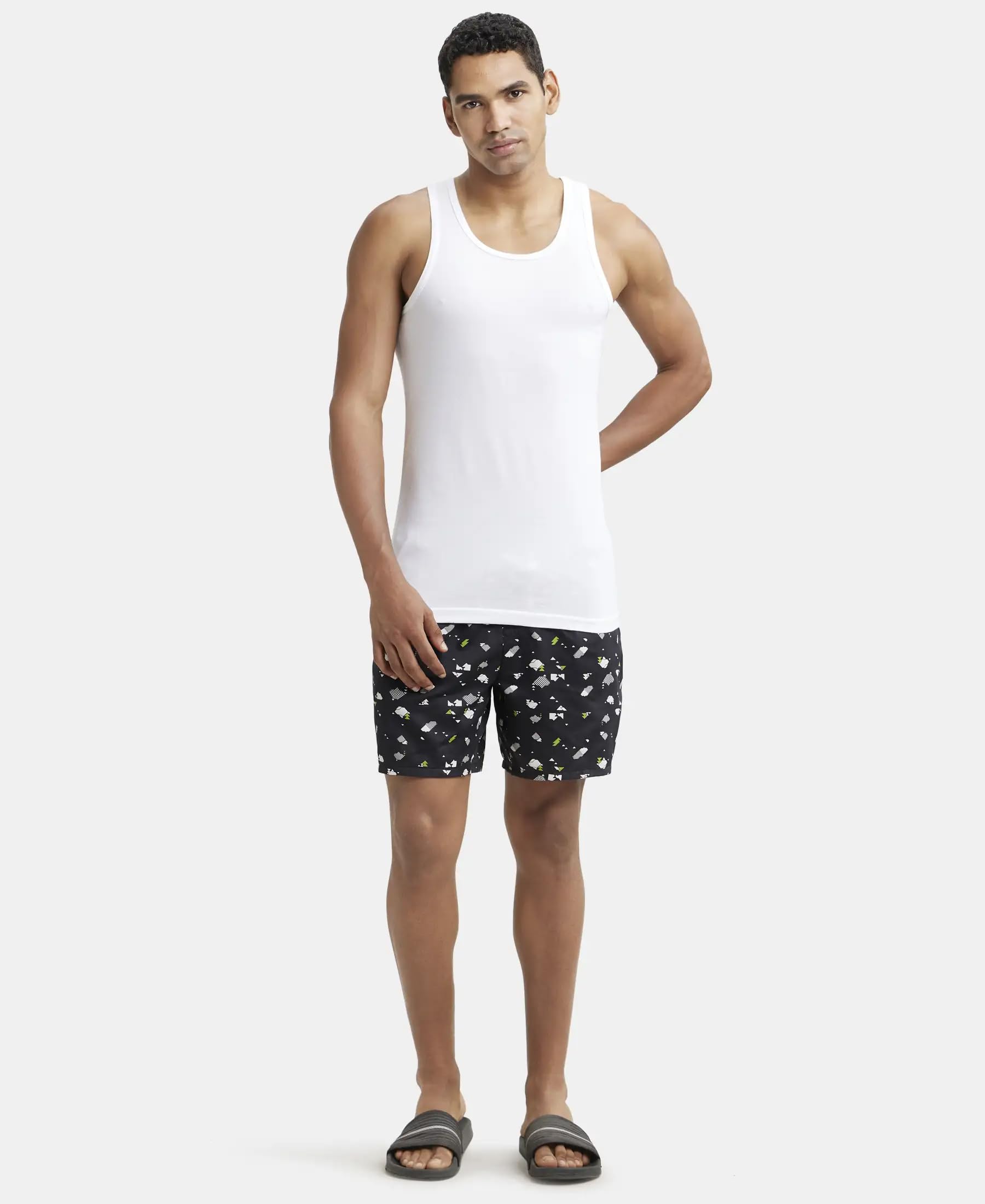 Jockey Men's Cotton Sleeveless Vest - White - Image 5