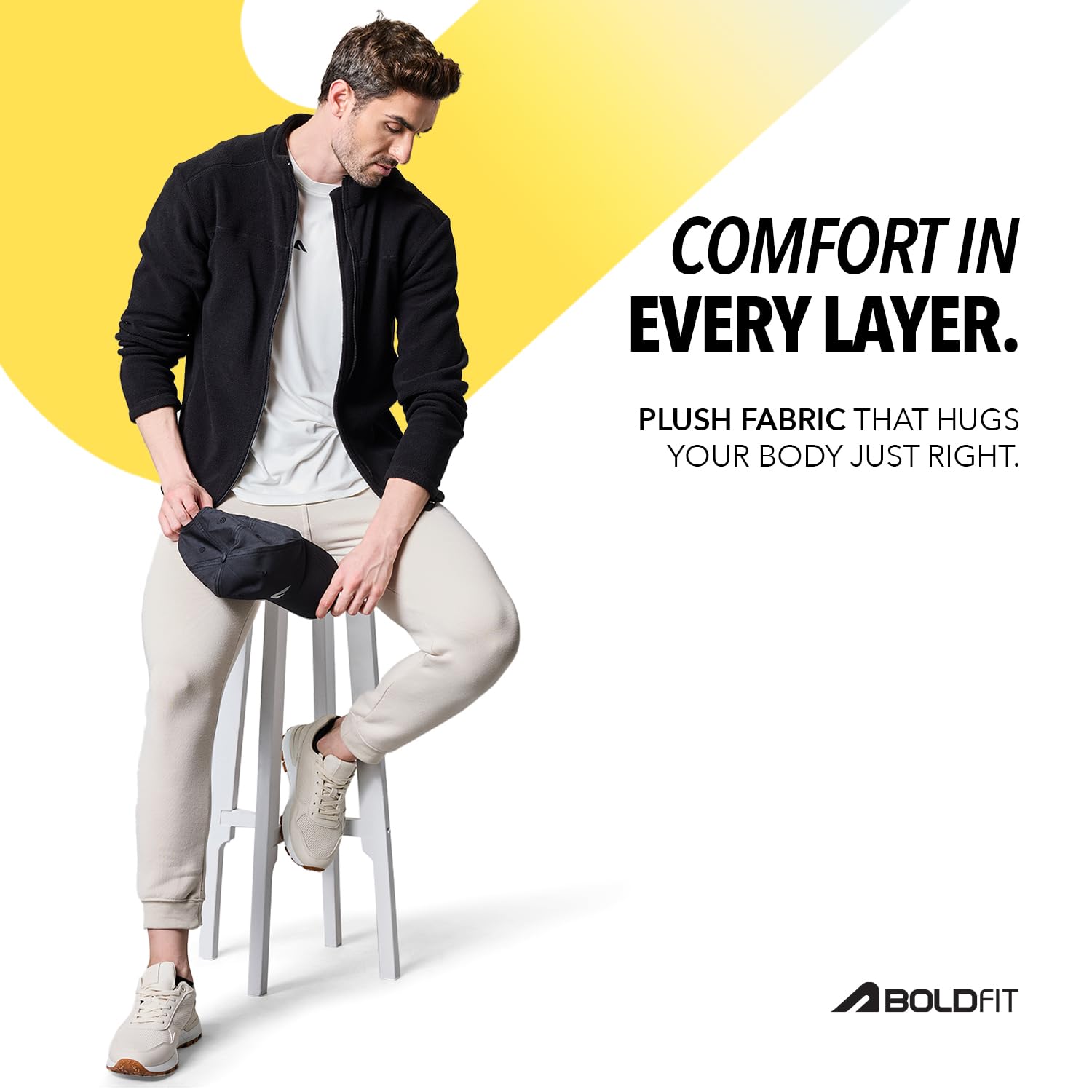 Boldfit Men's Sweatshirt - Black - Image 4