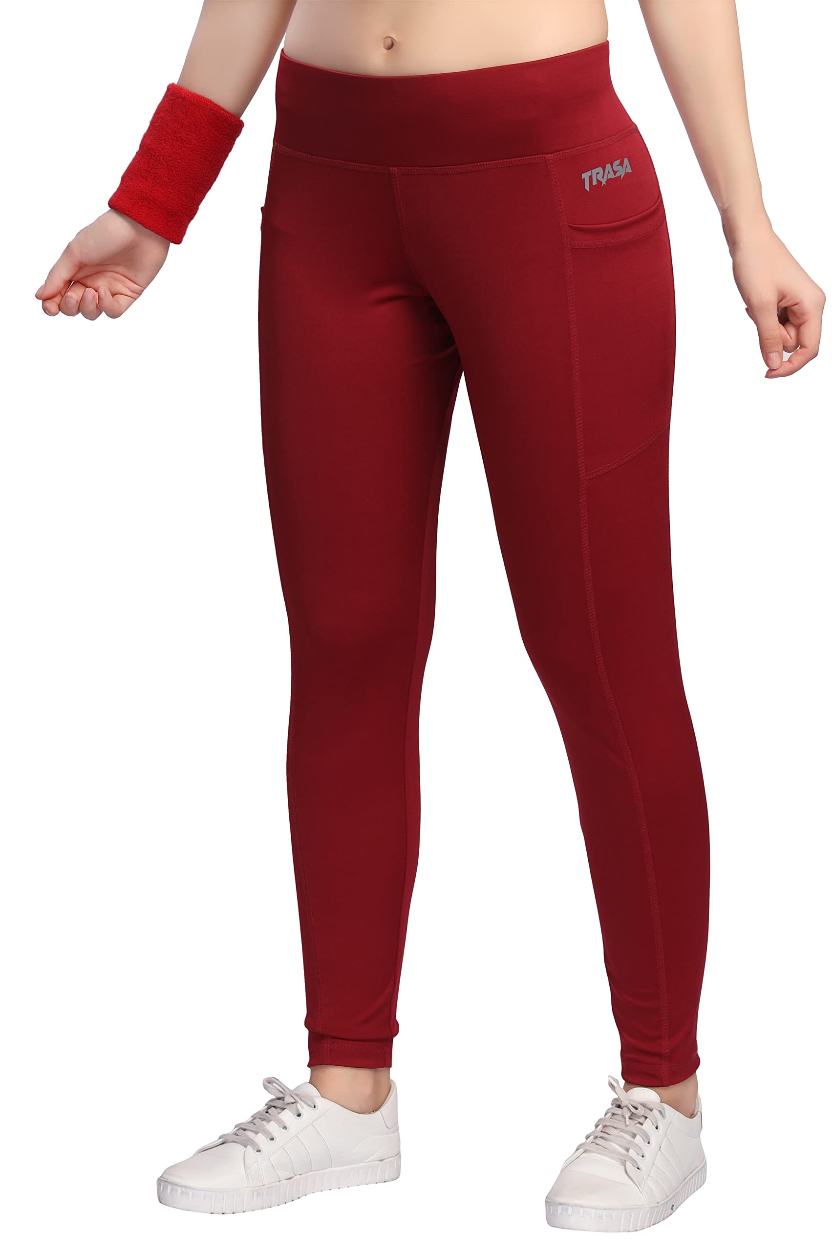 TRASA Womens Yoga Pants - High Rise