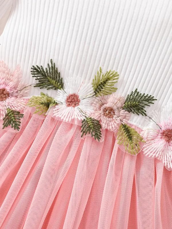 Niren Enterprise Baby Girl Frock - Embroidery Flower - Image 4