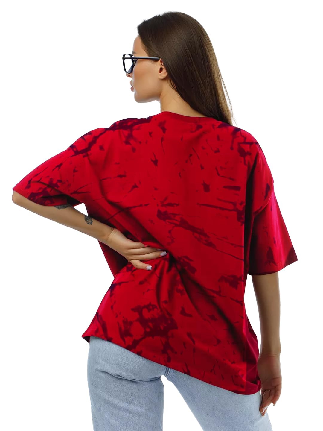 LEOTUDE Womens Cottonblend Oversized T-Shirt - Image 2