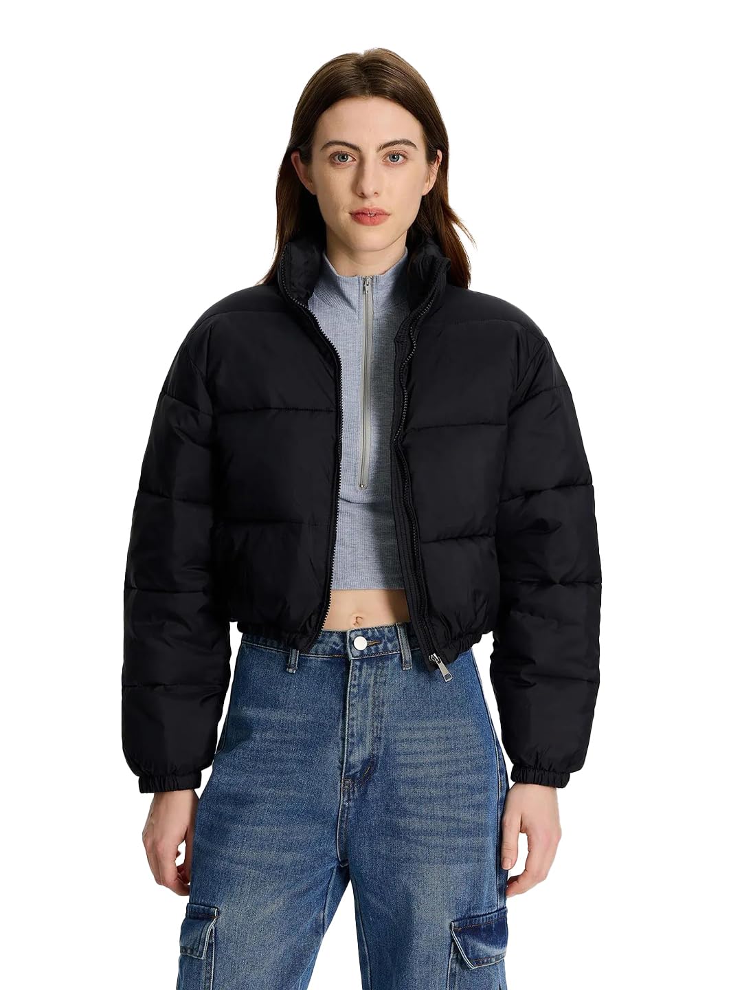 KOTTY Women's White Puffer Jacket