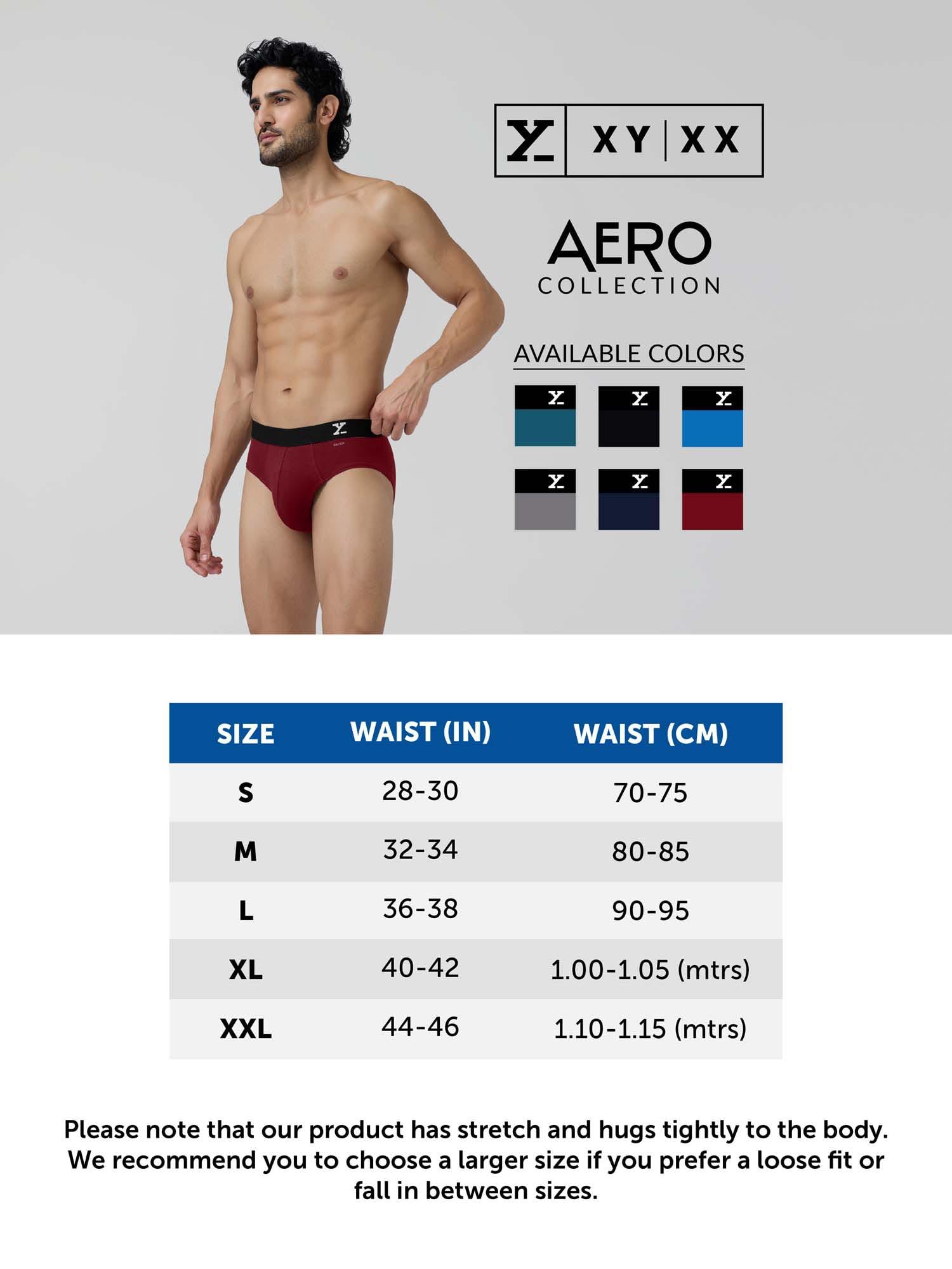XYXX Men's Aero Briefs - Black Dark Maroon - Image 4