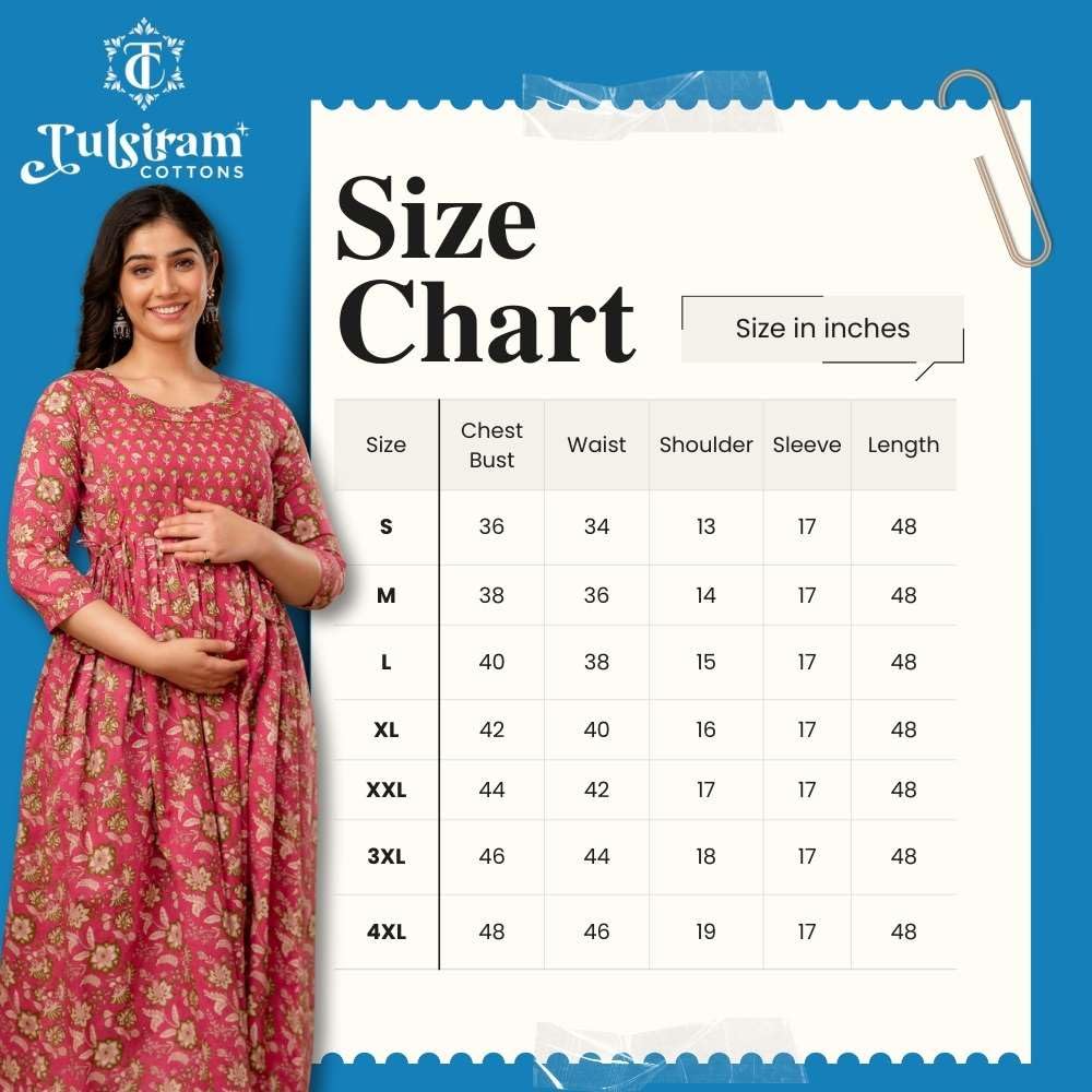 GarbGlide Maternity Feeding Kurtis - Aqua Blue - Image 2