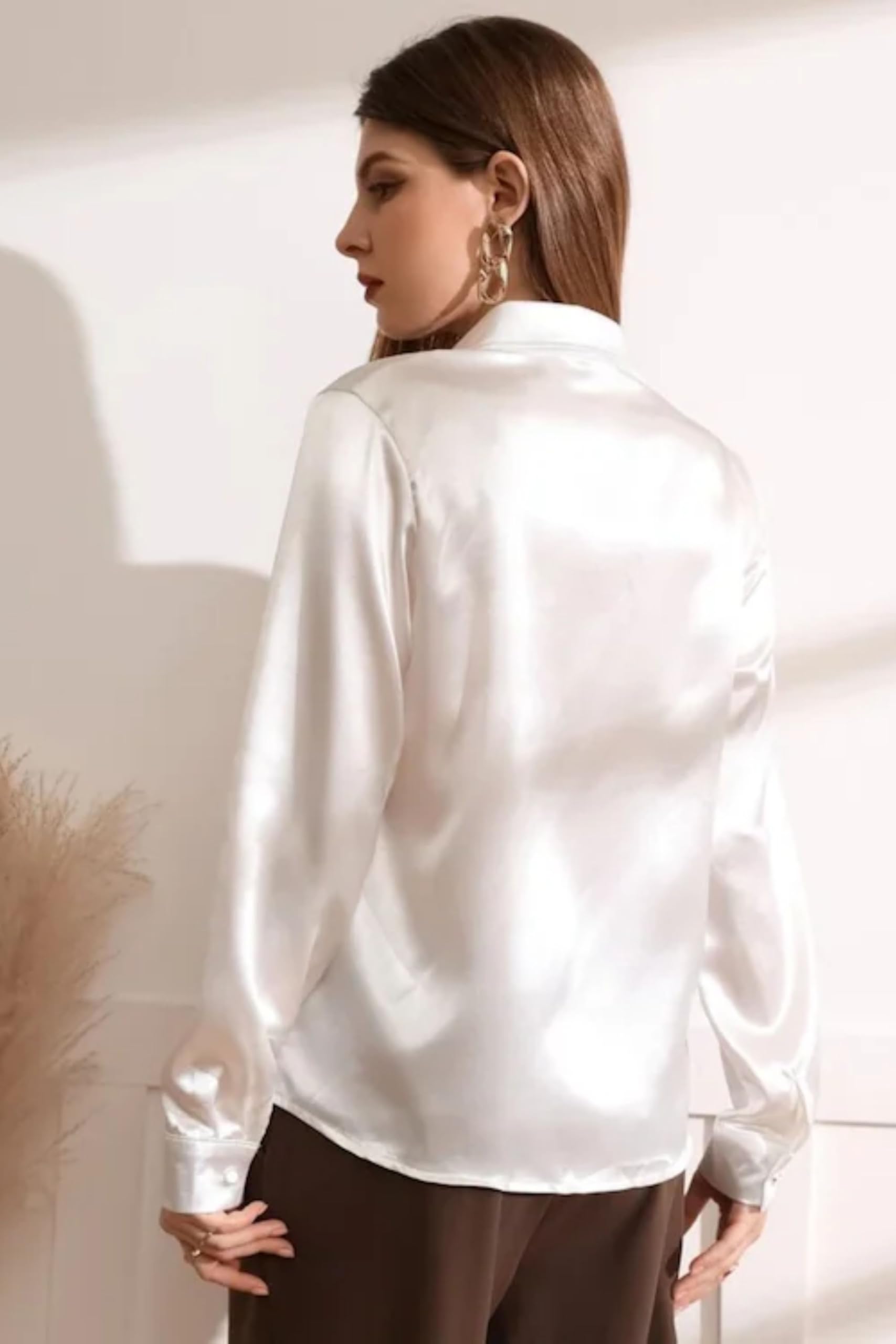 POPWINGS Women's Solid T-Shirt - White - Image 3