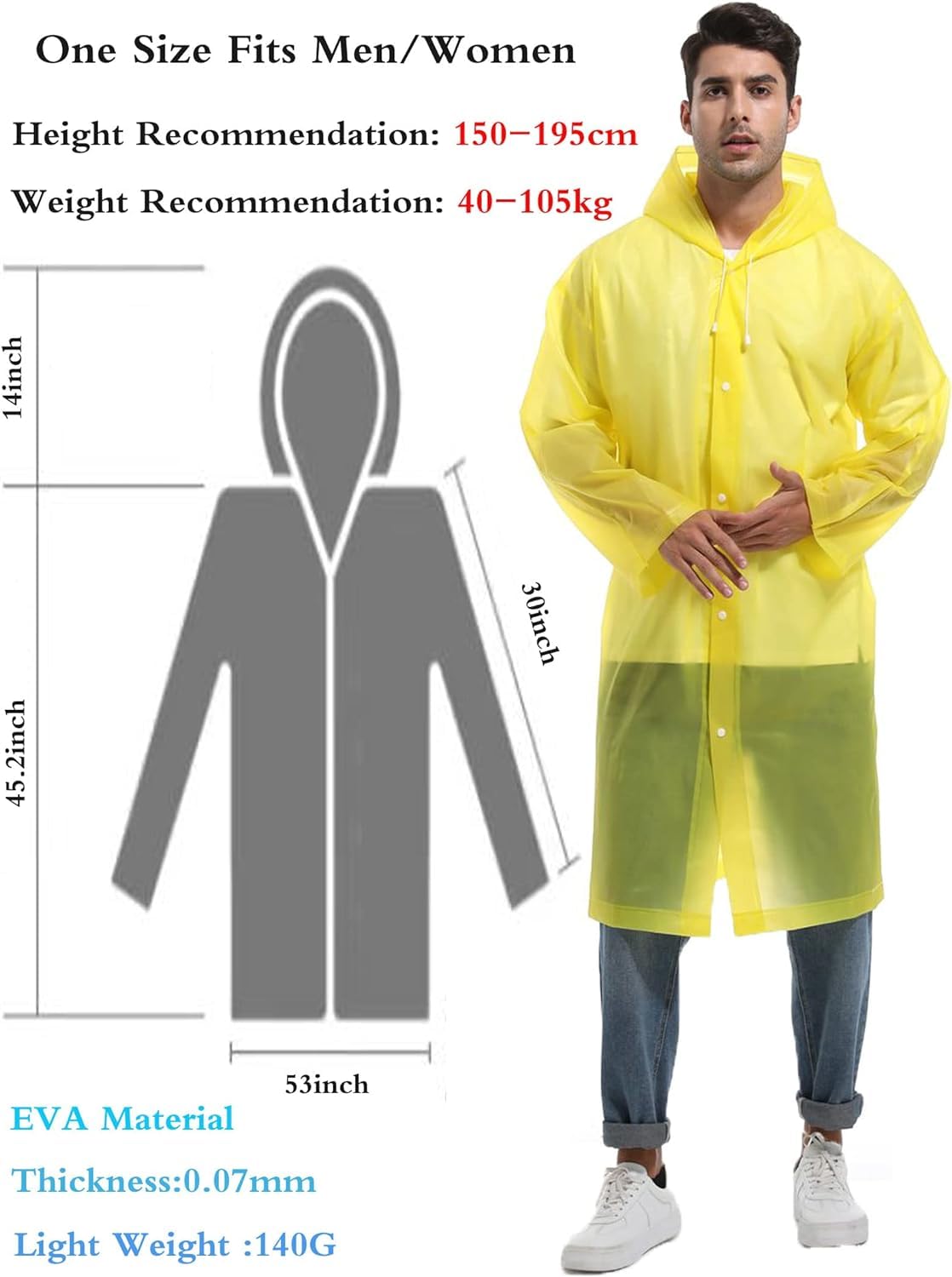 INFISPACE Women's Polyester Raincoat with Cap - Image 2