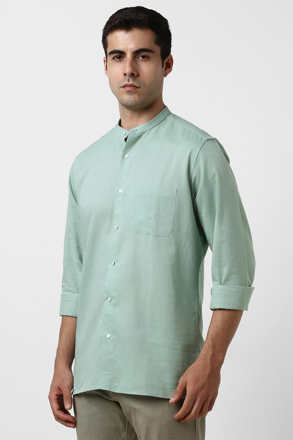 Van Heusen Men's Regular Fit Shirt - Green - Image 2