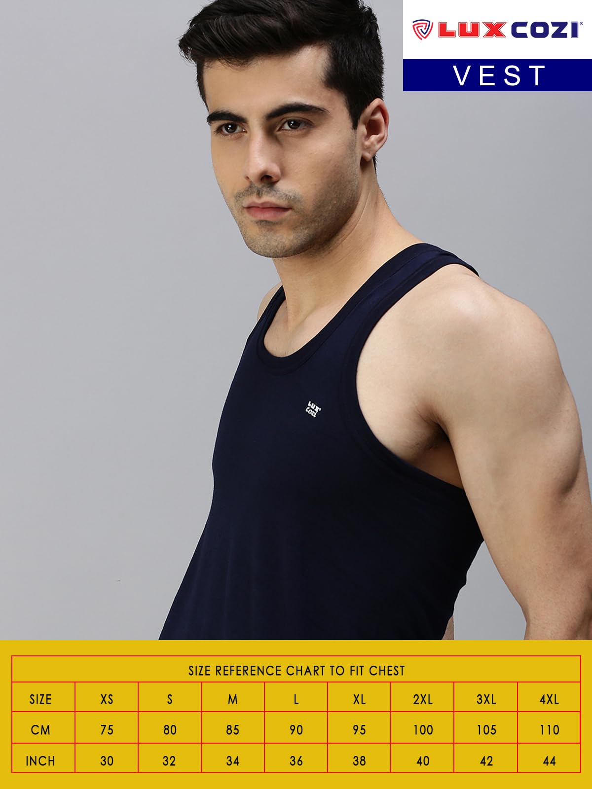 Lux Cozi Men's Cotton Vests - Multicolor - Image 5