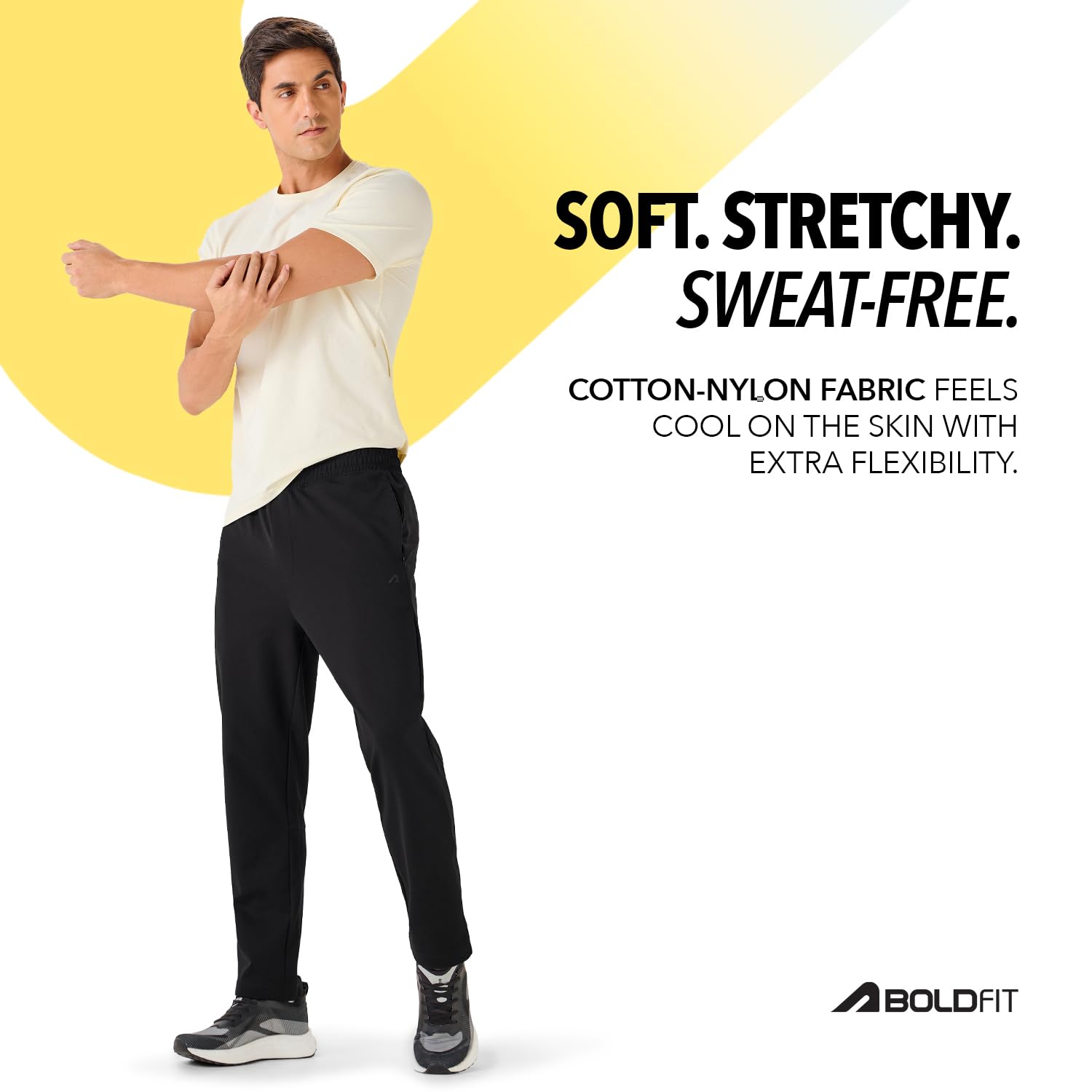 Boldfit Men's Black Track Pants - Image 4