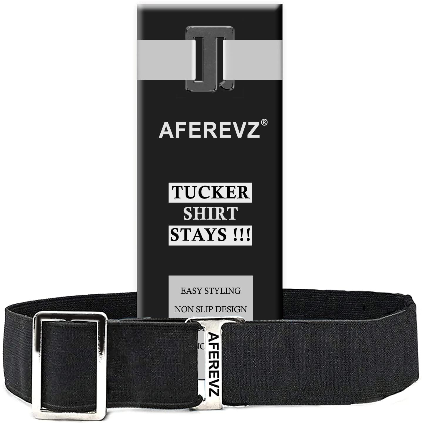 AFEREVZ Tucker Shirt Stay Belt with Anti-Slip Technology