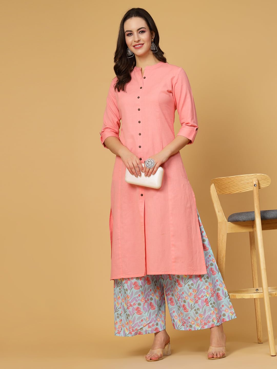 GarbGlide Women Cotton Salwar Suit - Light Pink - Image 3