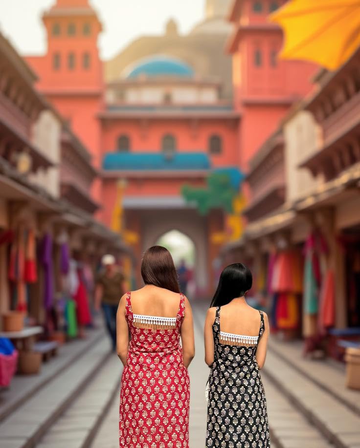 Pure Cotton Ajrak Printed Kurti for Women - Image 3