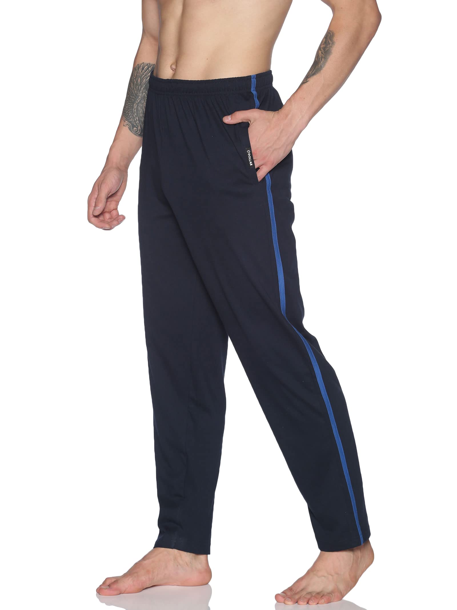Dollar Mens Cotton Track Pants - Navy - Image 3