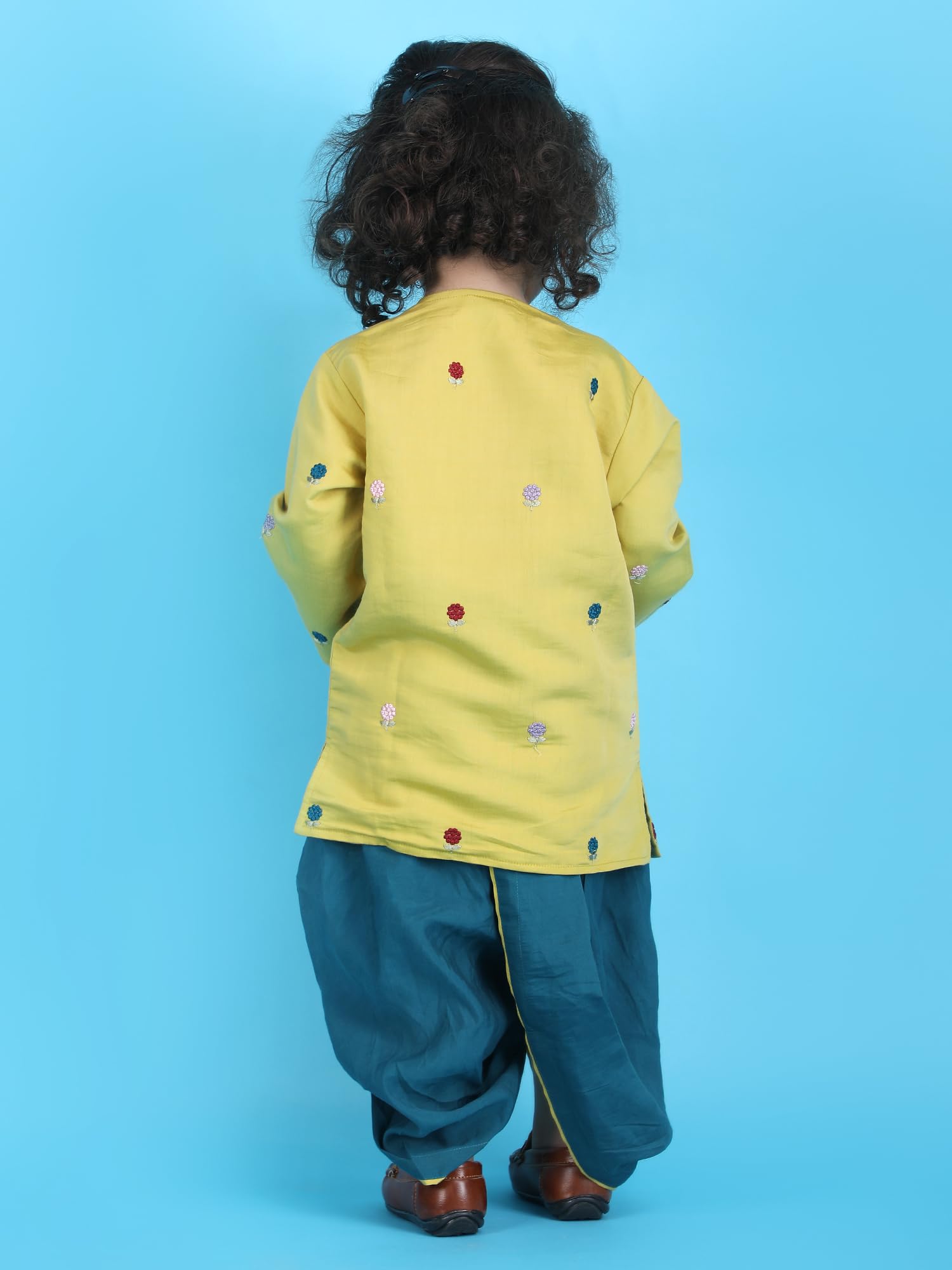 Baby Boy Dhoti Kurta Set - Green - Image 4