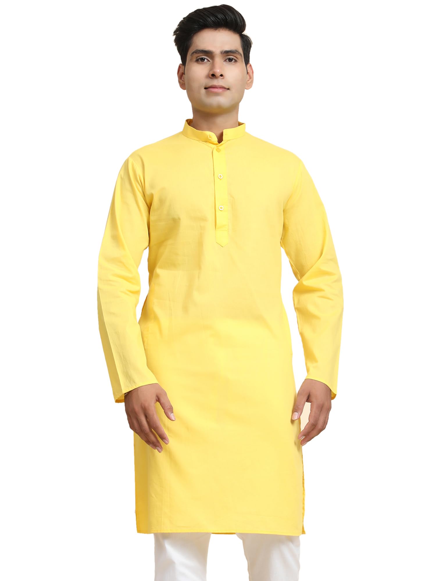 Anarva Men Cotton Kurta - Gold