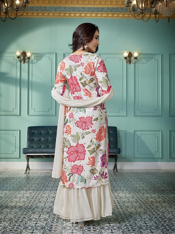 Royal Export Kurta Sharara Dupatta Set - Multicolor - Image 2