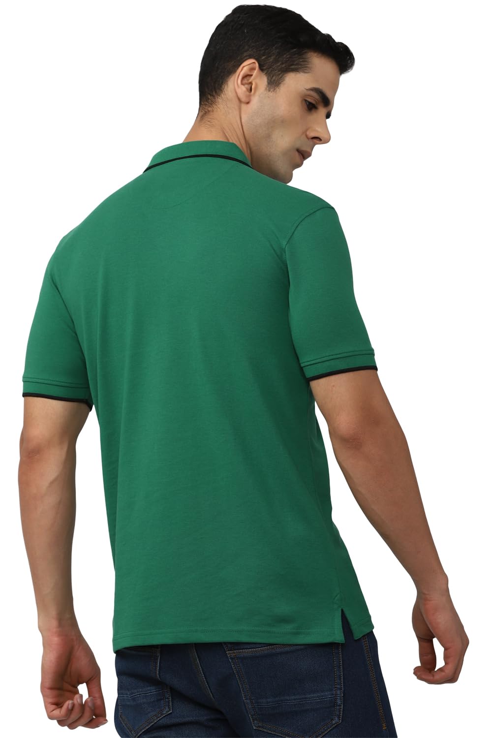 Peter England Men's Polo - Olive - Image 5