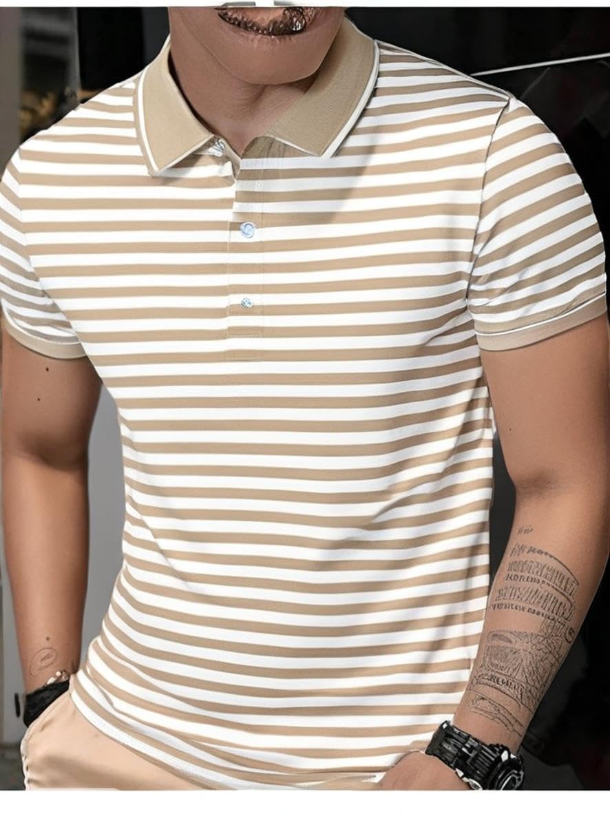 Mack Men Striped Polo Shirt - Image 2