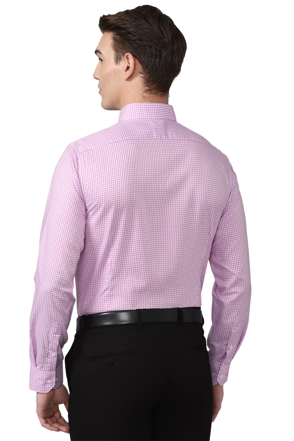 Van Heusen Men's Cotton Shirt - Pink Checkered - Image 3