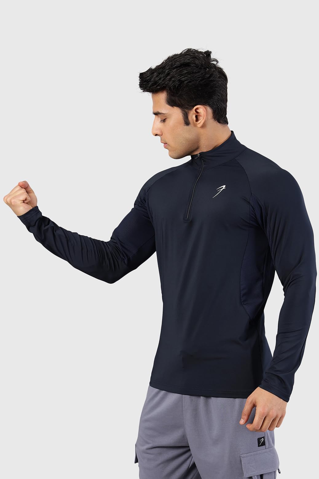 Thrive Men's Slim Fit Pullover T-Shirt - Navy - Image 3