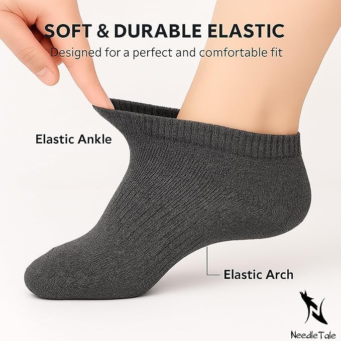 NeedleTale Socks for Women - Black Navy Blue - Image 4