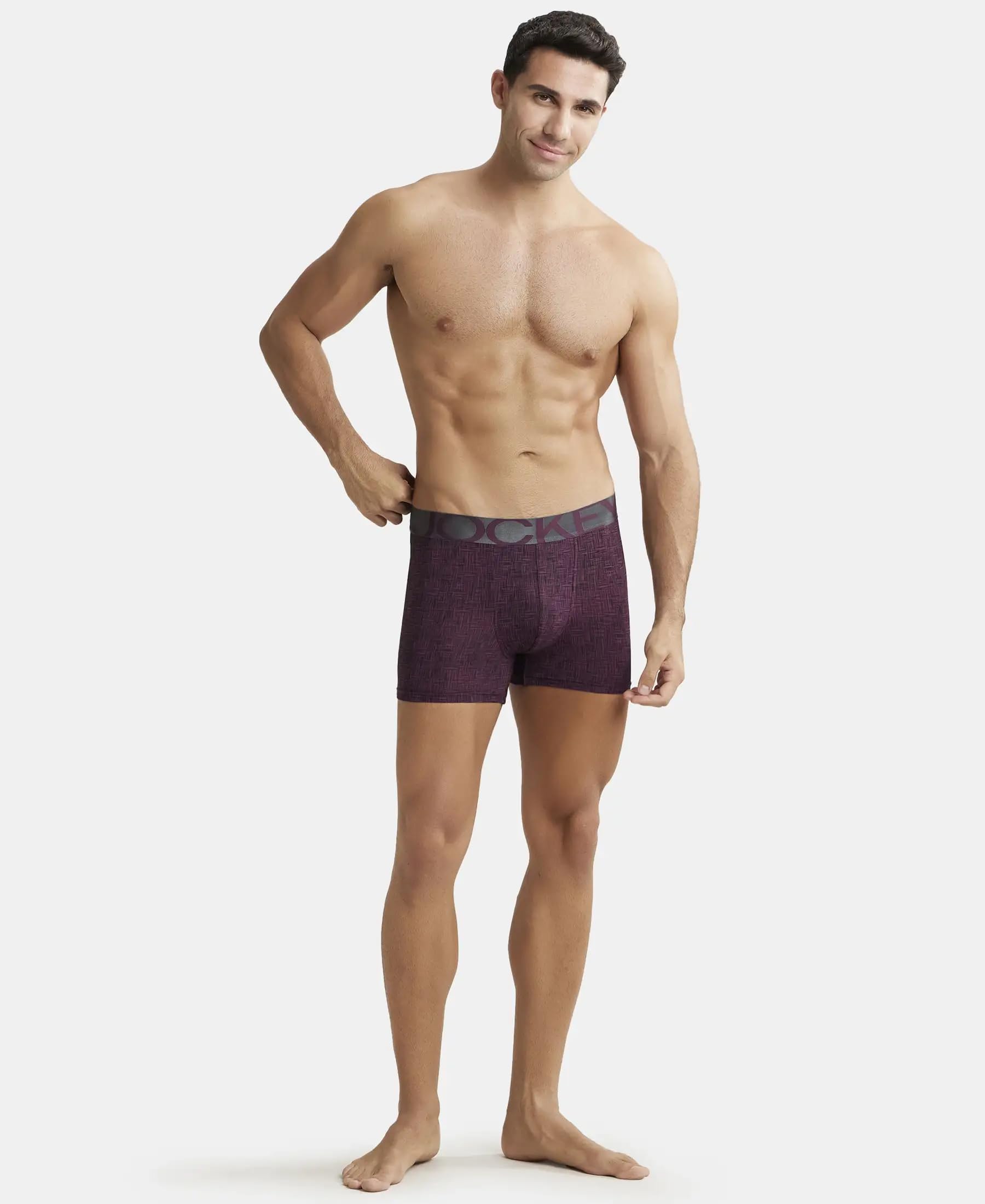 Jockey Men's Tactel Microfiber Trunk - Purple - Image 4