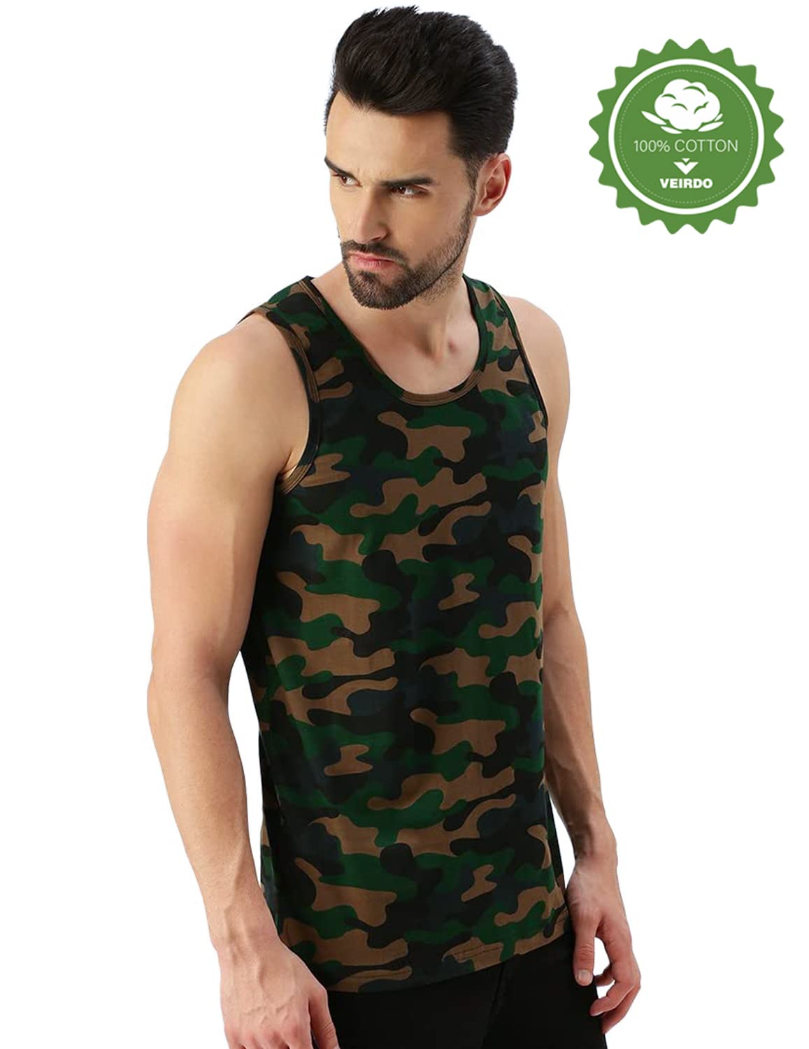 Veirdo Men Sleeveless Tshirt Cotton - Image 2