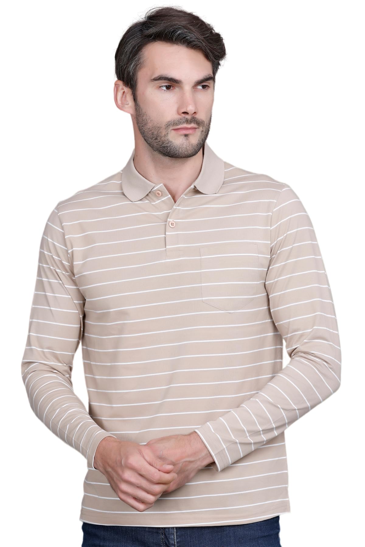 GODFREY Striped Polo T-Shirt for Men