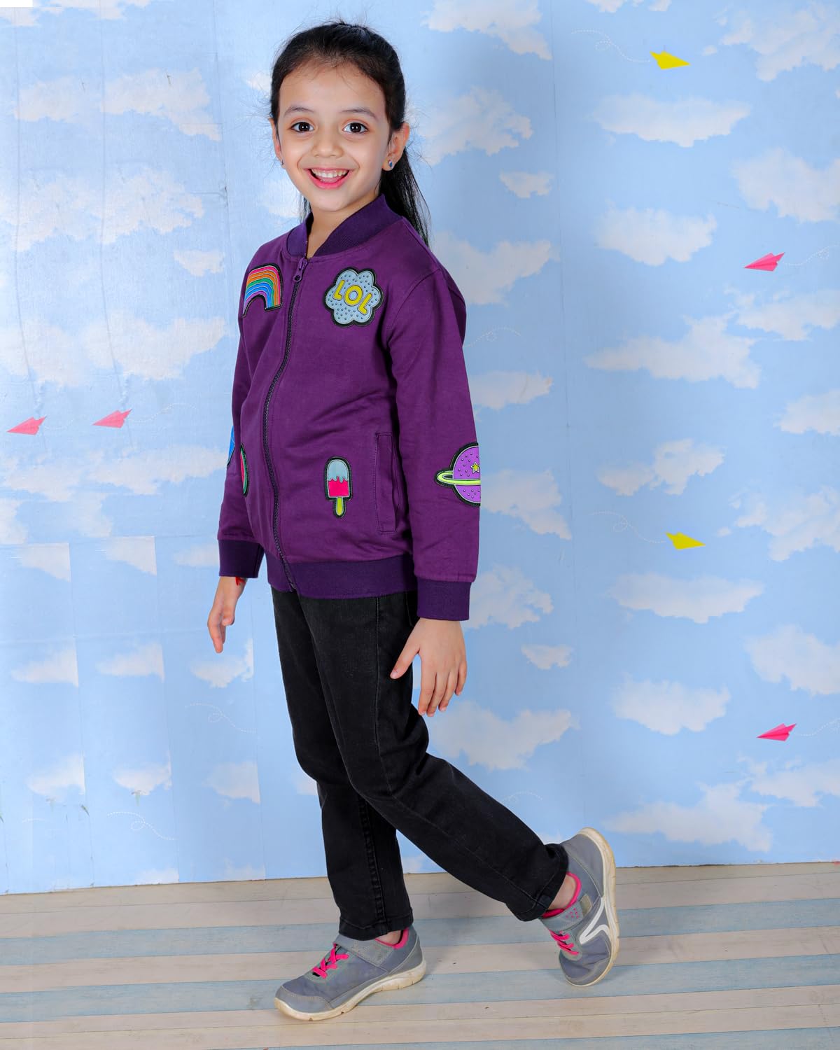 The Mom Store Multicolor Winter Bomber Jacket for Baby - Image 3