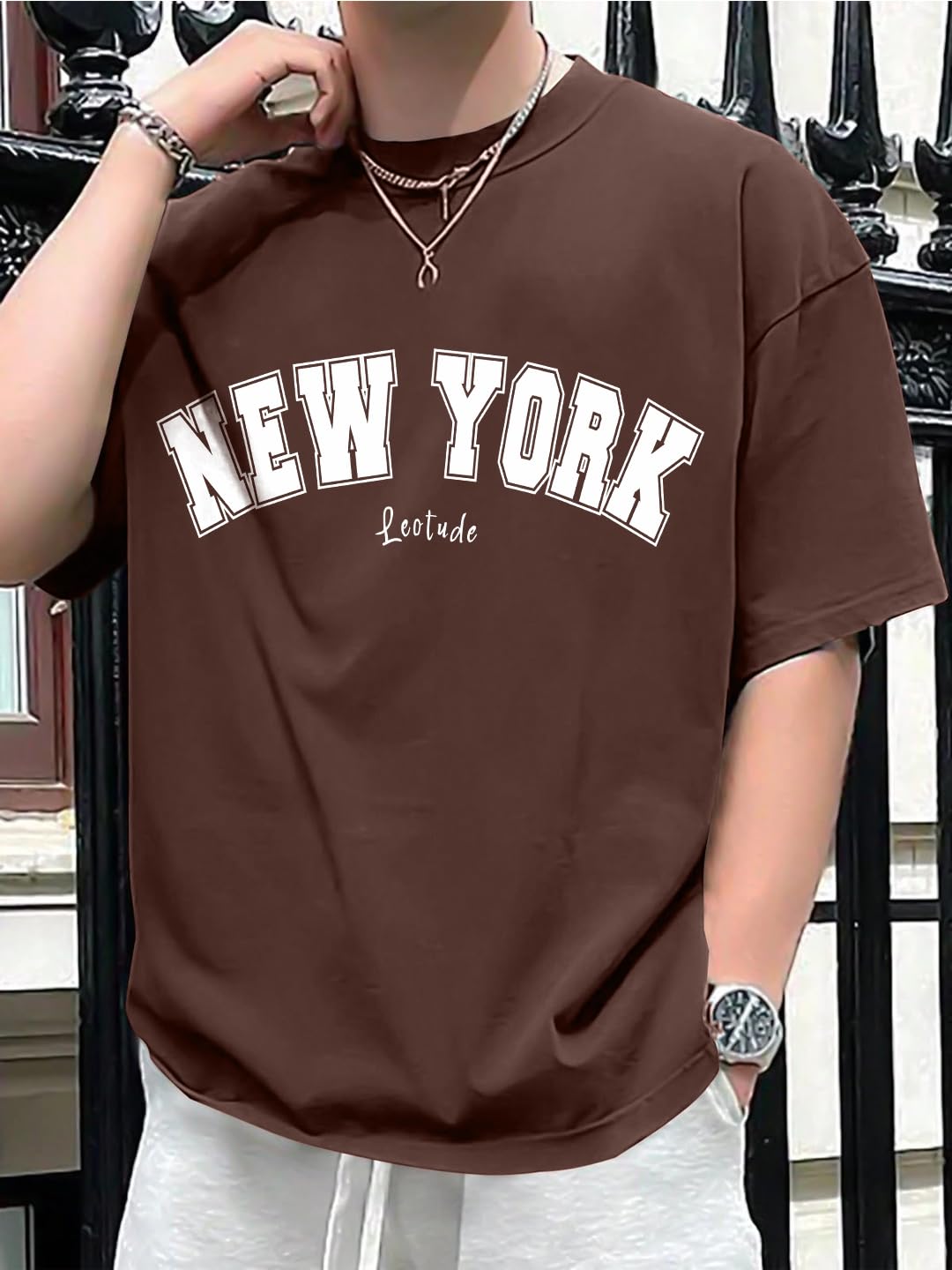 LEOTUDE Men Graphic Print Tshirt - Image 2