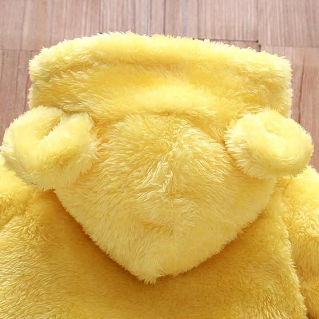 Baby Panda Flannel Jumpsuit - Yellow Unisex - Image 4