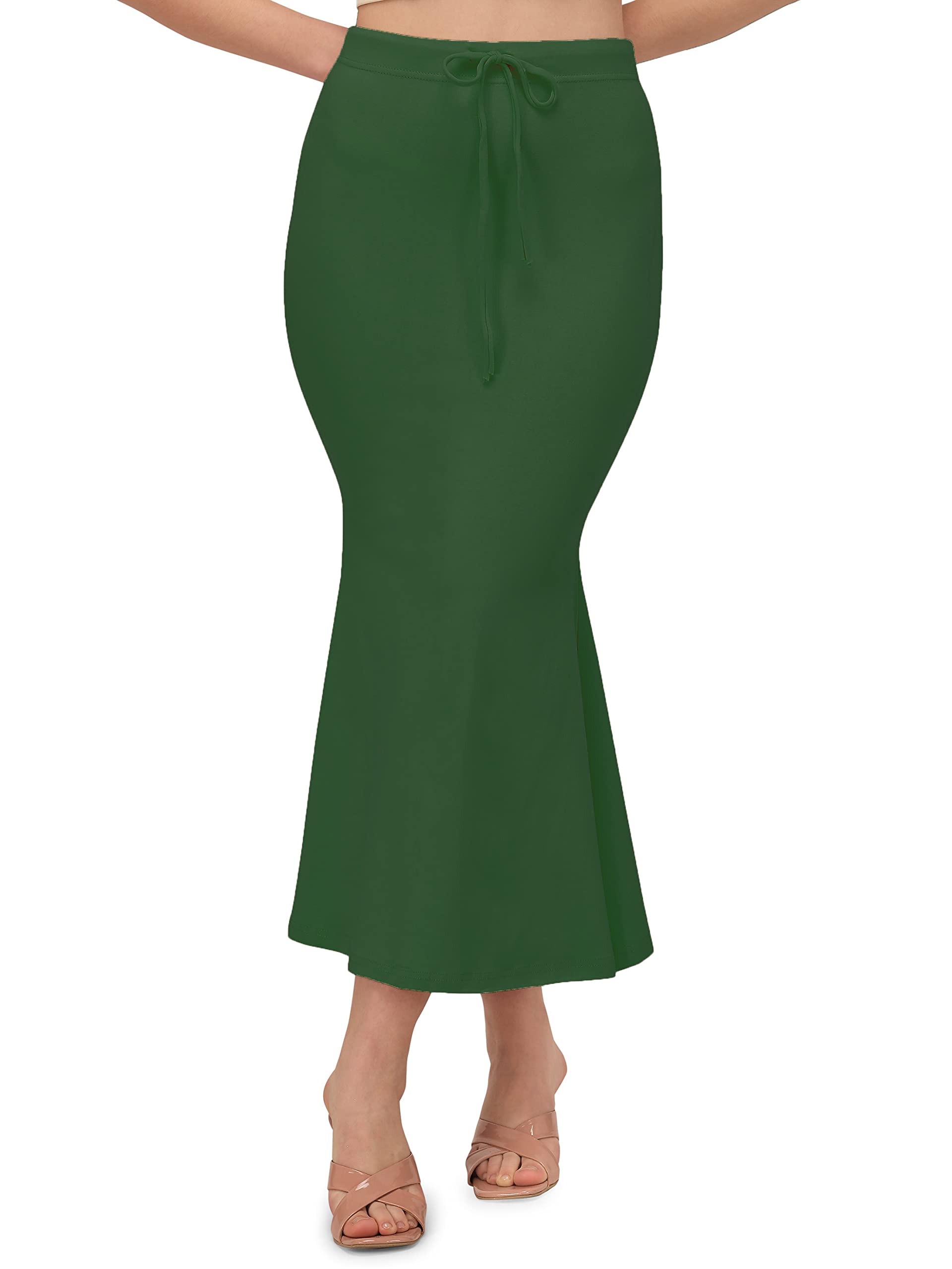 Mehrang Saree Shapewear Petticoat for Women - Dark Green