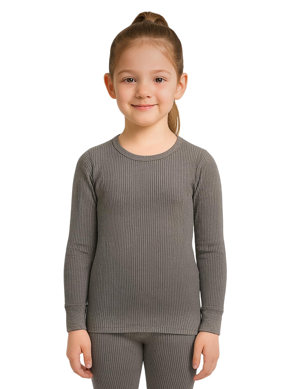 Lux Cozi Girl Thermal Top - Charcoal