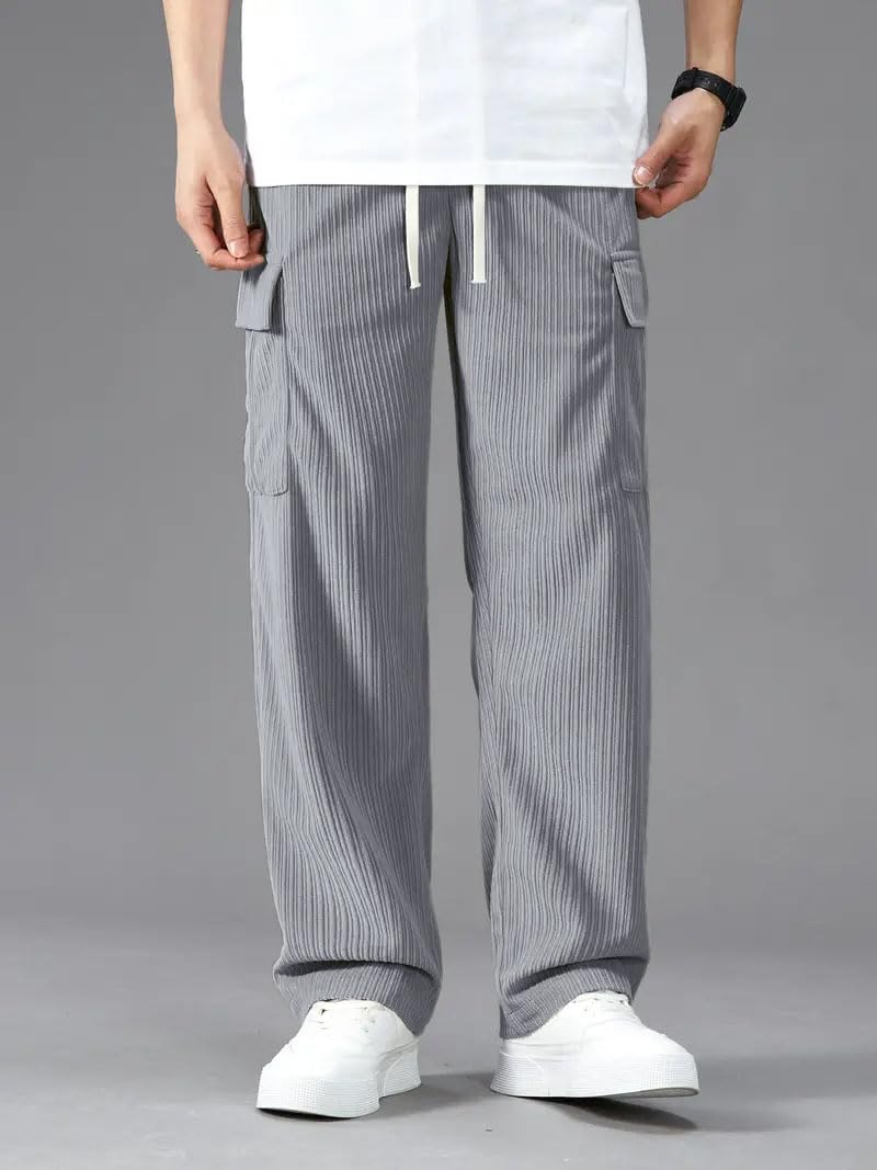 Vogaan Men's Grey Cargo Pants - Image 2