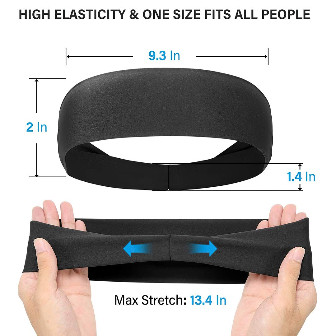 GarbGlide Sports Headbands for Men - Black - Image 4