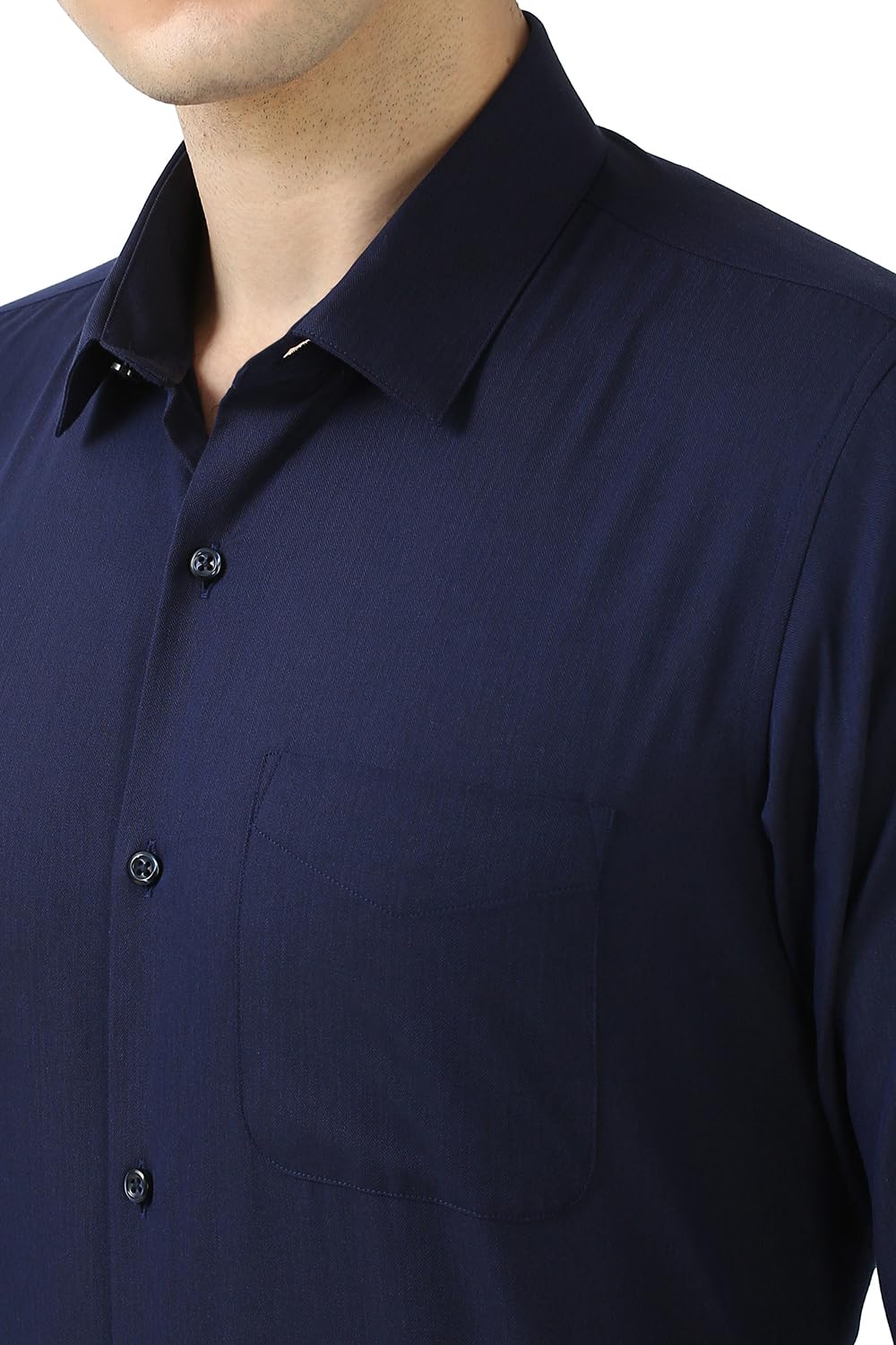 Peter England Men's Slim Fit Shirt - Navy - Image 4