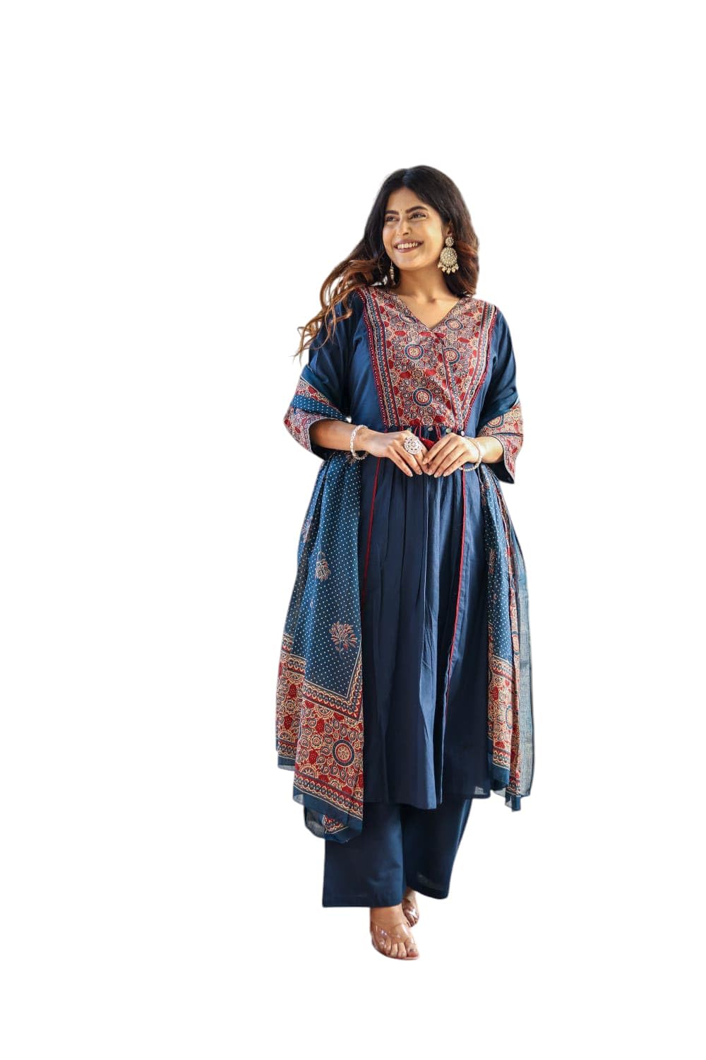 Stylum Ajrakh Printed Cotton Kurta Set
