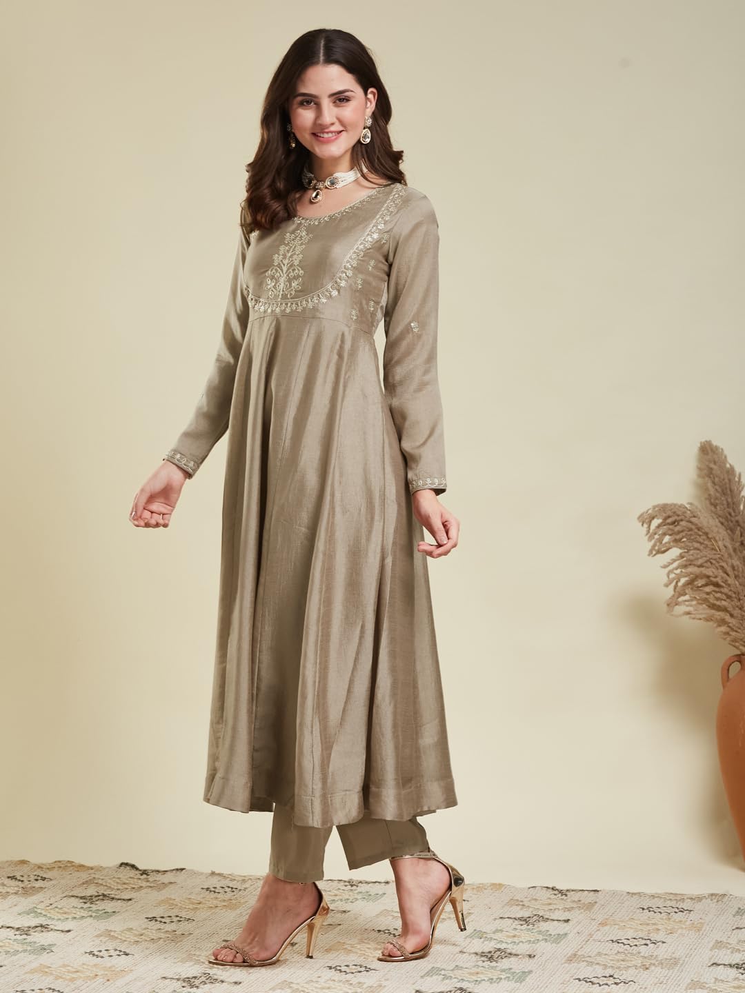 MOKOSH Women's Silk Anarkali Set - Image 4
