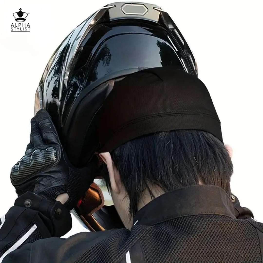 ALPHA STYLIST Men's Skull Cap - Black - Image 2