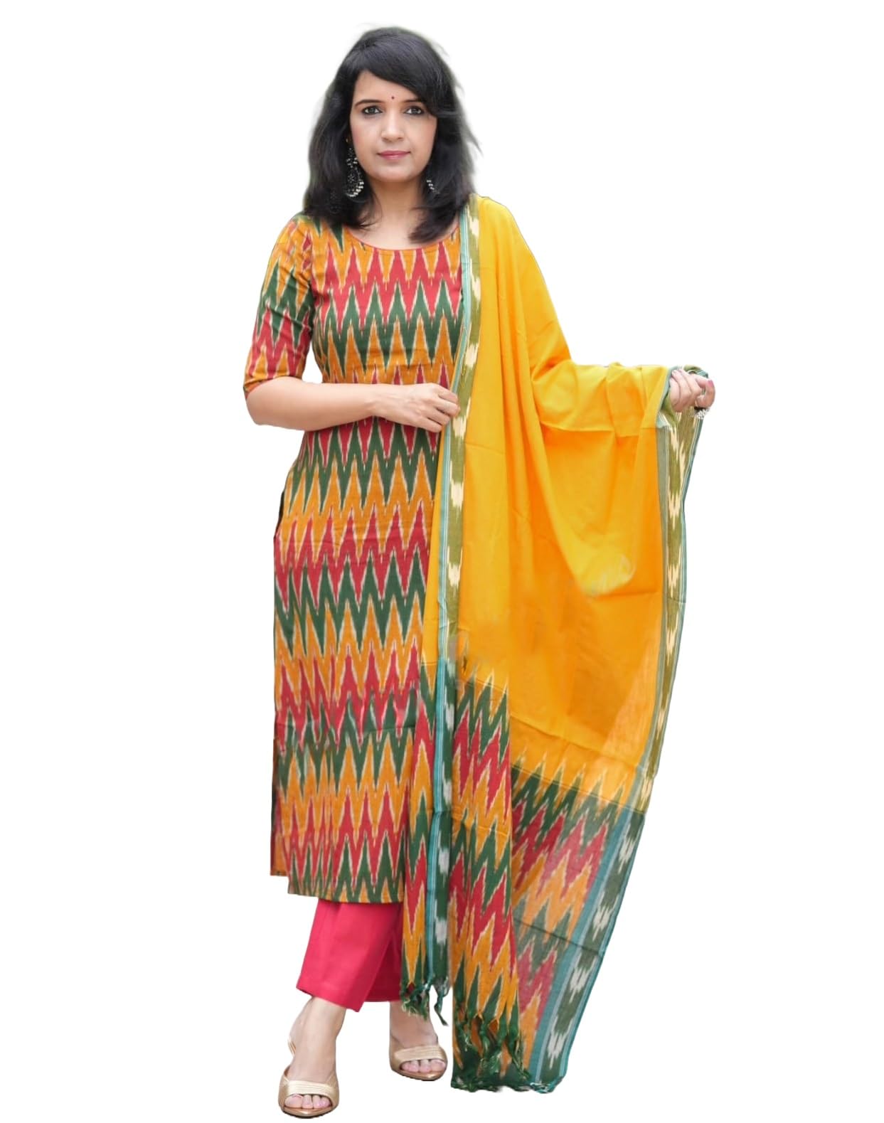 KLOSIA Women Printed Kurta Pant Set with Dupatta