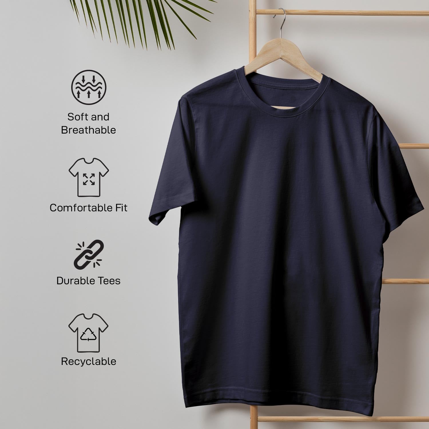 Sustainable Navy Blue Unisex T-Shirt - Image 5