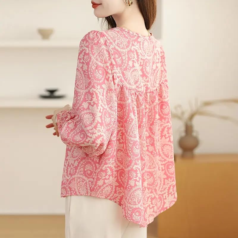 Light Pink Button-Down Shirt for Women - Image 4