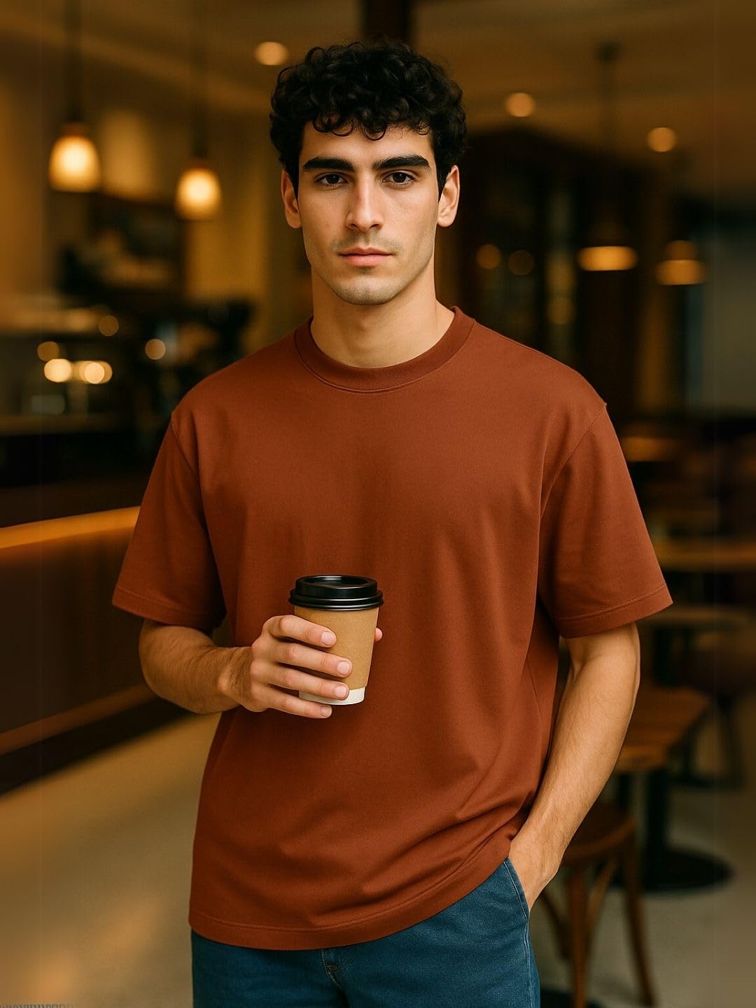 NOBERO T-Shirt for Men - Rust Orange - Image 4