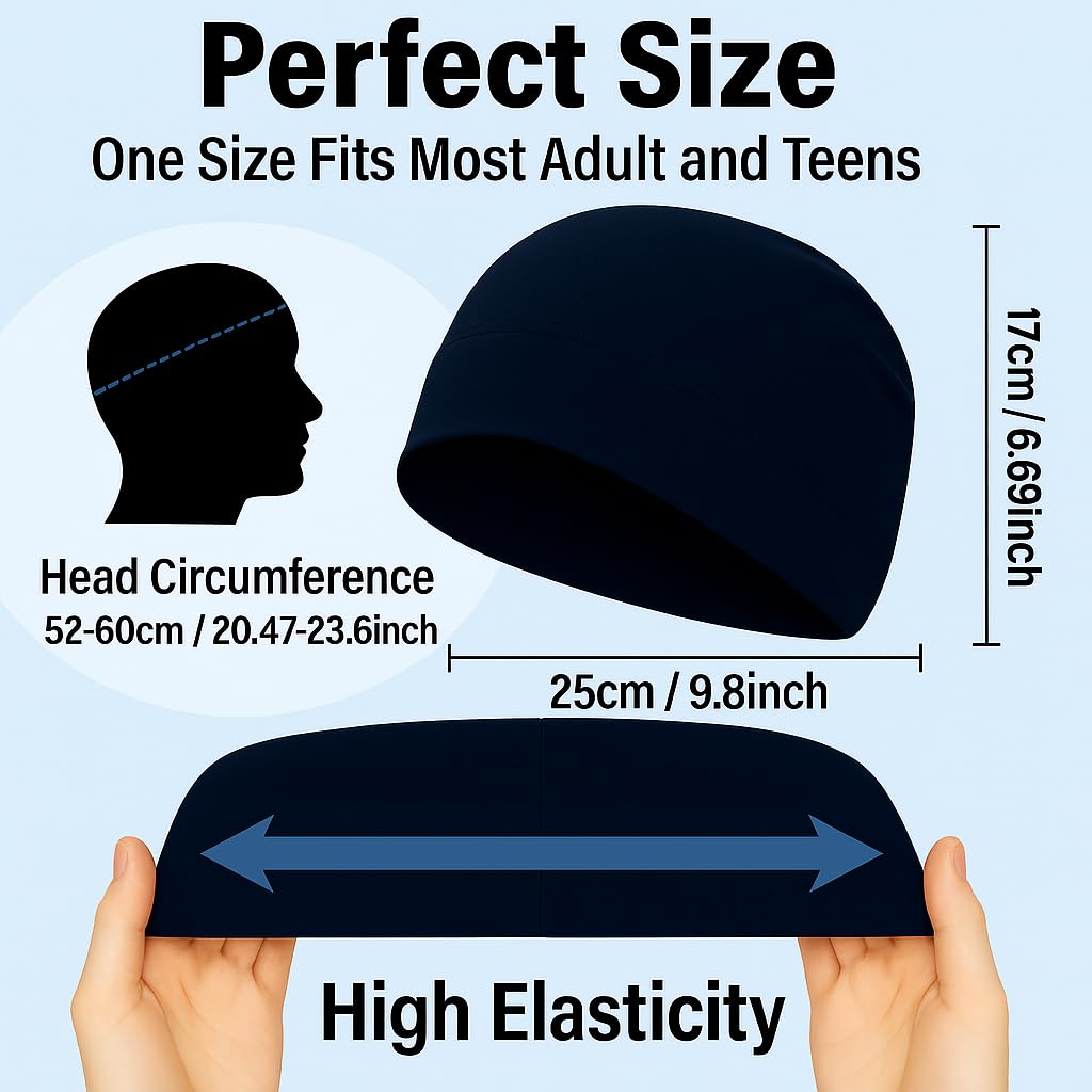 ALPHA STYLIST Men's Skull Cap - Black - Image 3