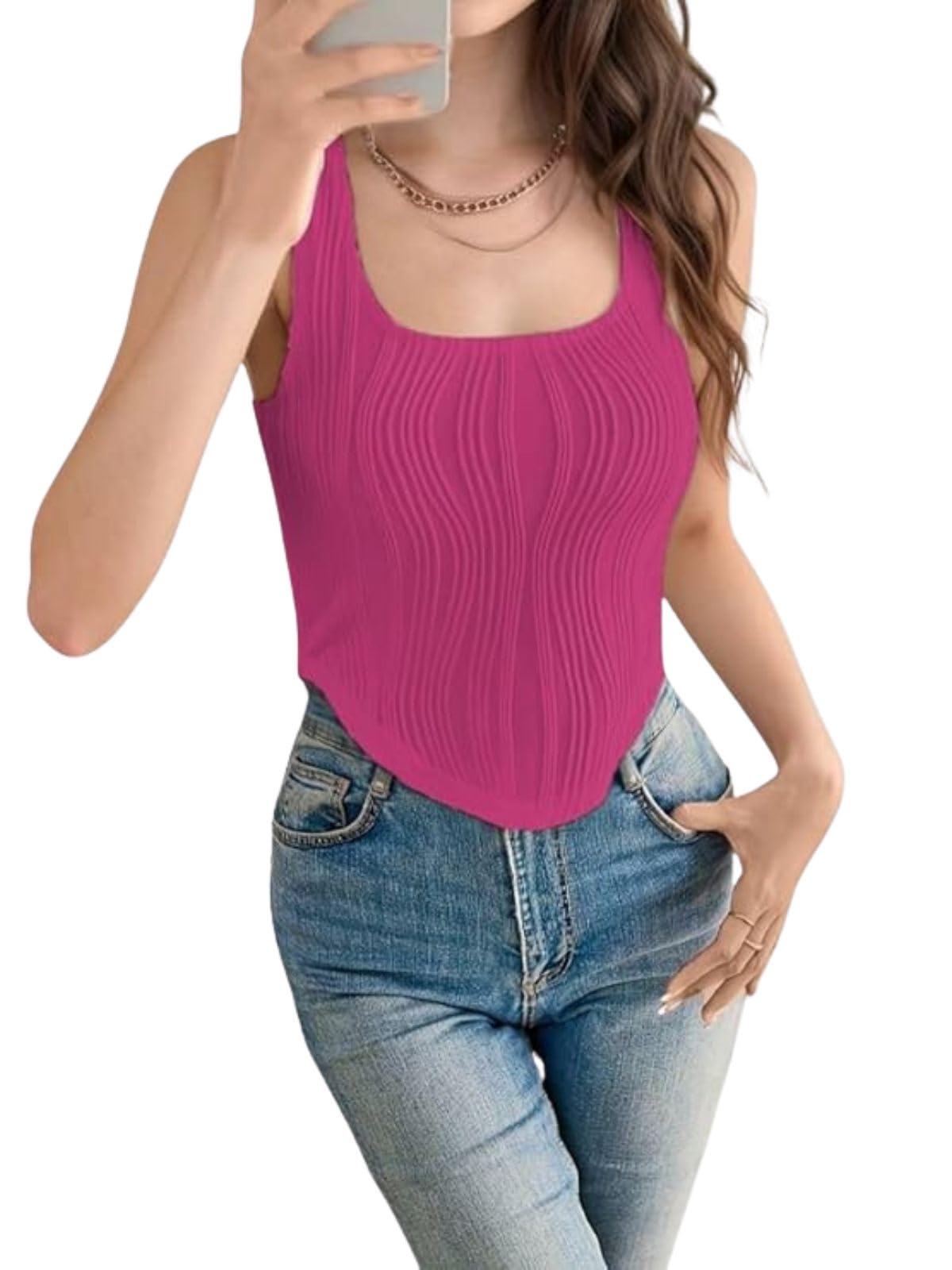 Leriya Fashion Pink Crop Top for Women