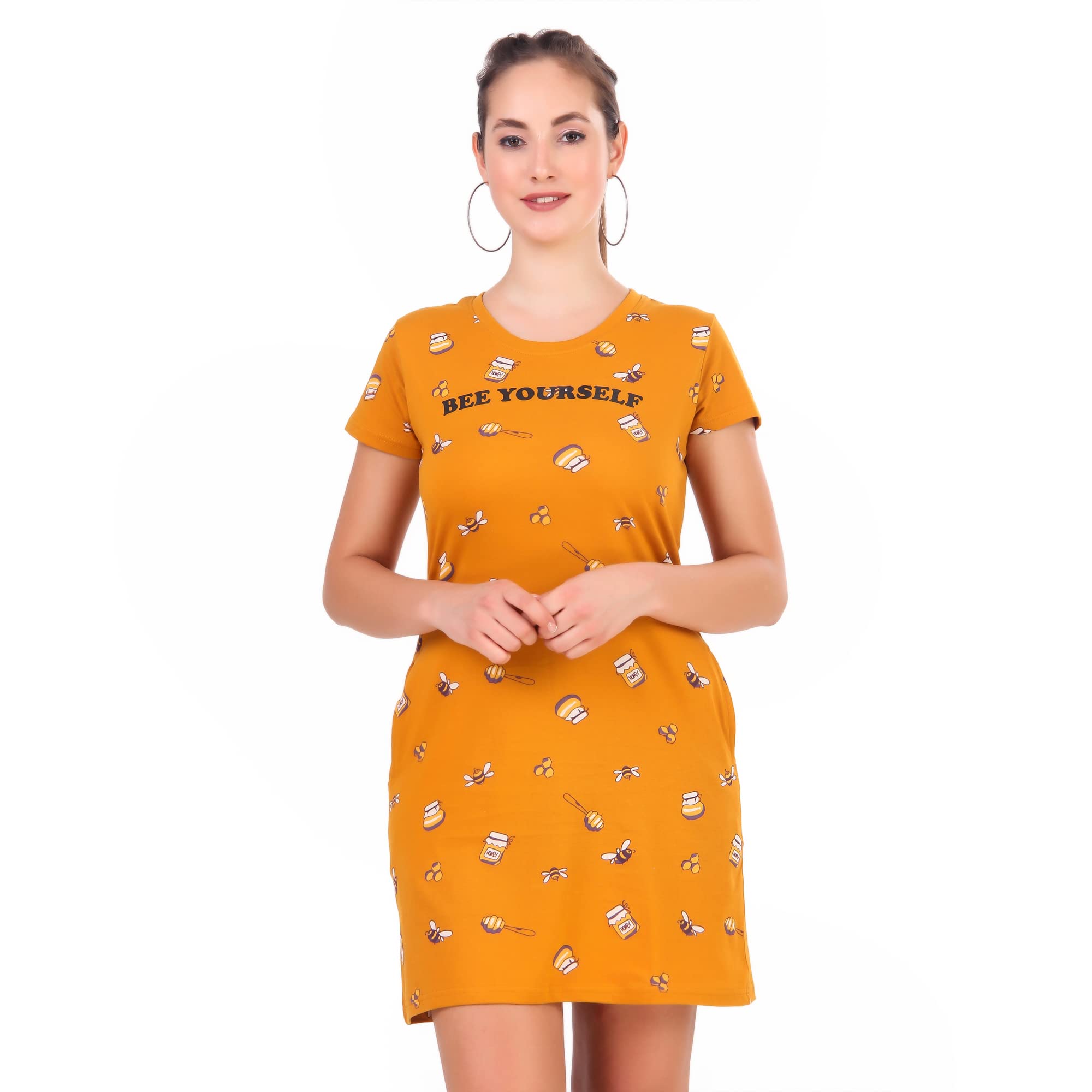 Stories Label Women Cotton T-Shirt Dress